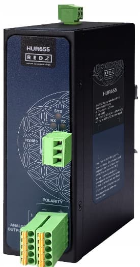 REDZ HUR655 – Moduł analogowych wyjść 4-20mA Modbus RTU (RS485) – 5 kanałów