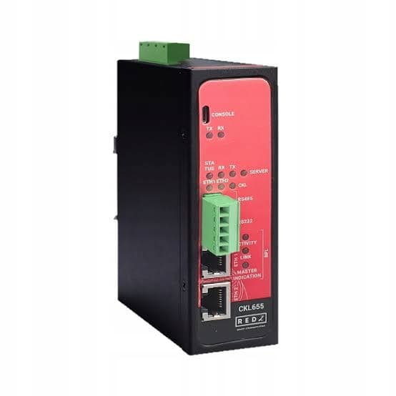 CKL655 bramka komunikacyjna Serial Ethernet RS232 RS485 Modbus MQTT BPL DIN