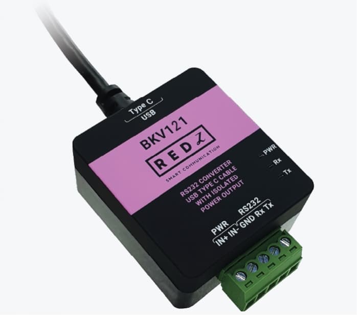BKV121 – Konwerter USB-C - RS232 + izolowane zasilanie 5V (200mA)